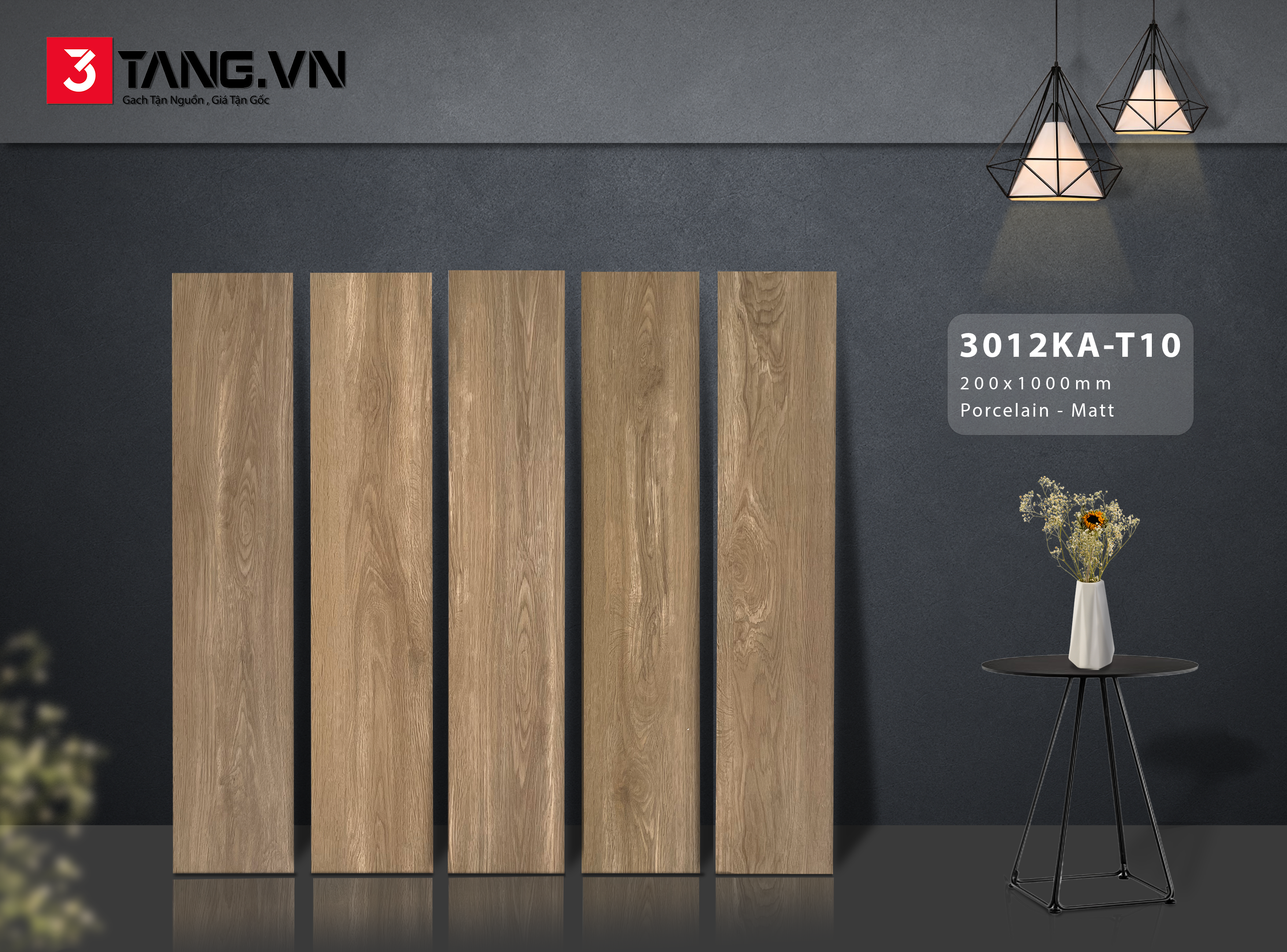 3012DA-T10 Gạch Vân Gỗ Nhập Khẩu 200x1000