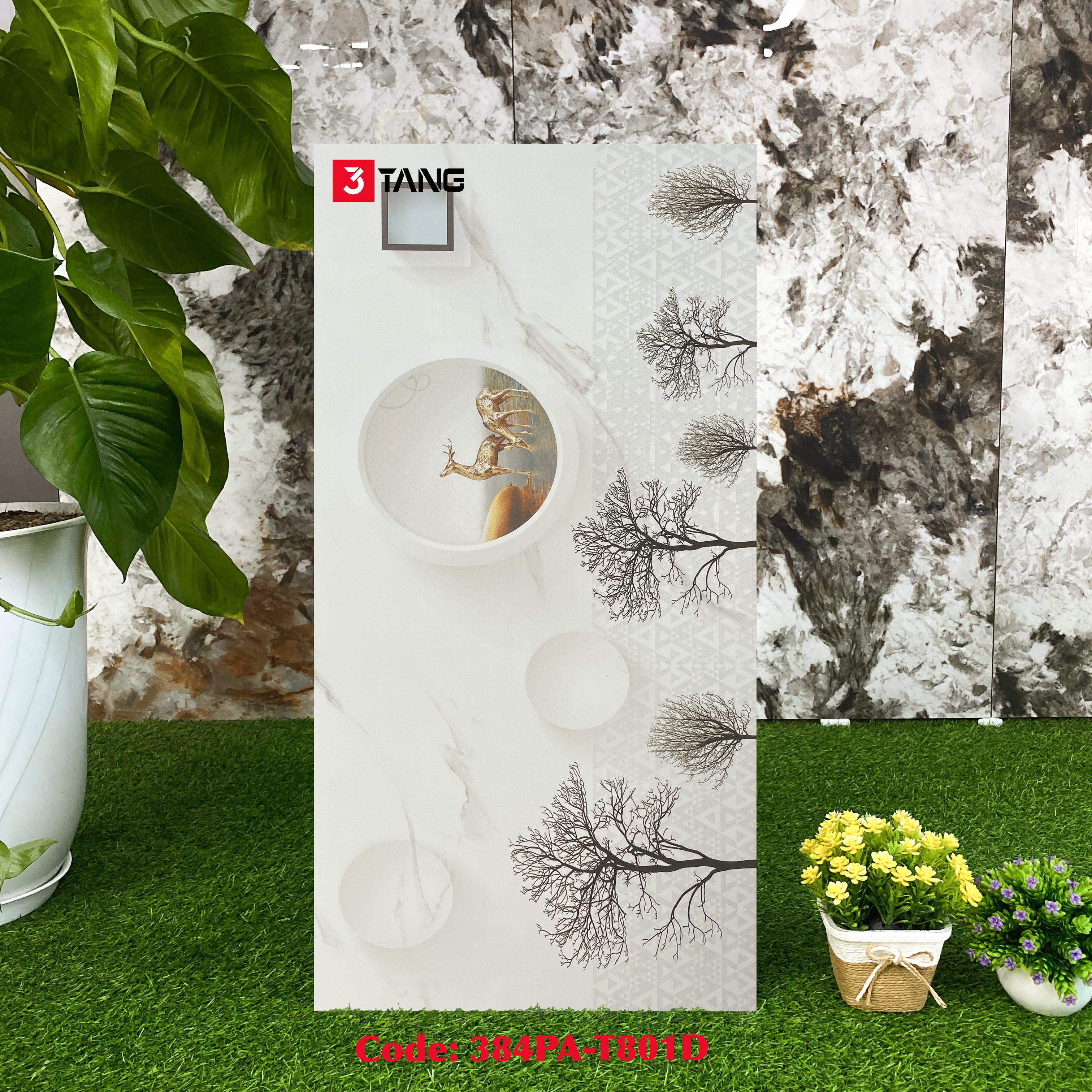384PA-T801D Gạch Viên Điểm Cao Cấp 400x800