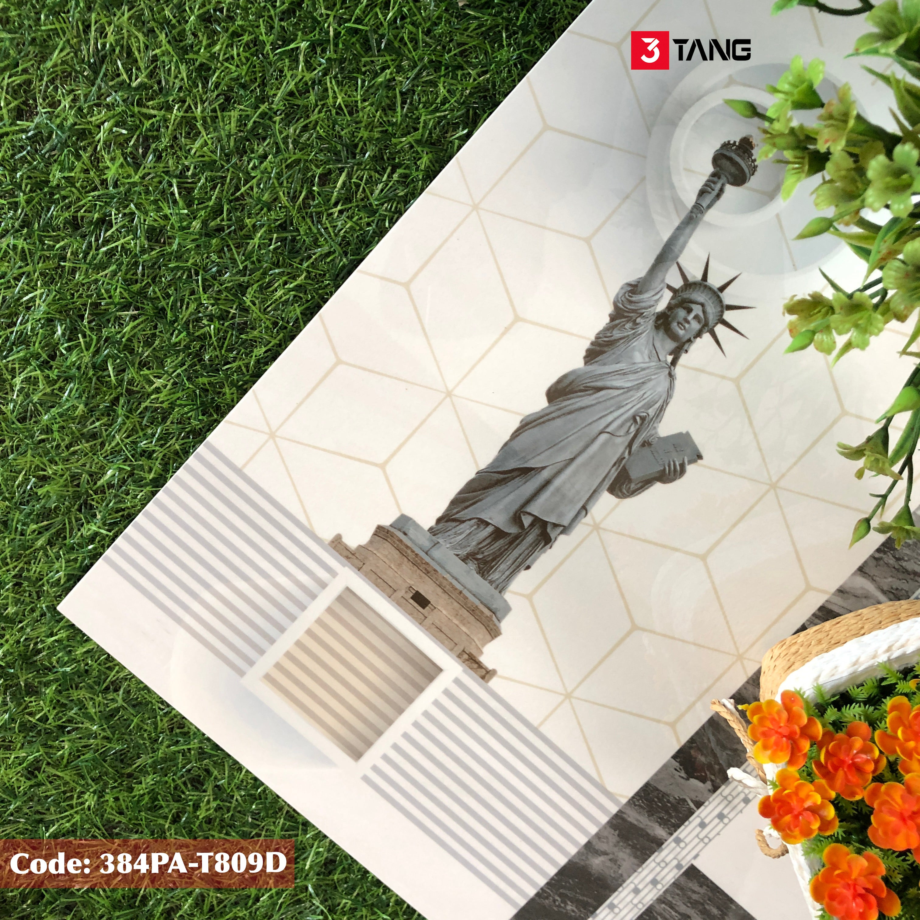 384PA-T809D Gạch Viên Điểm Cao Cấp 400x800
