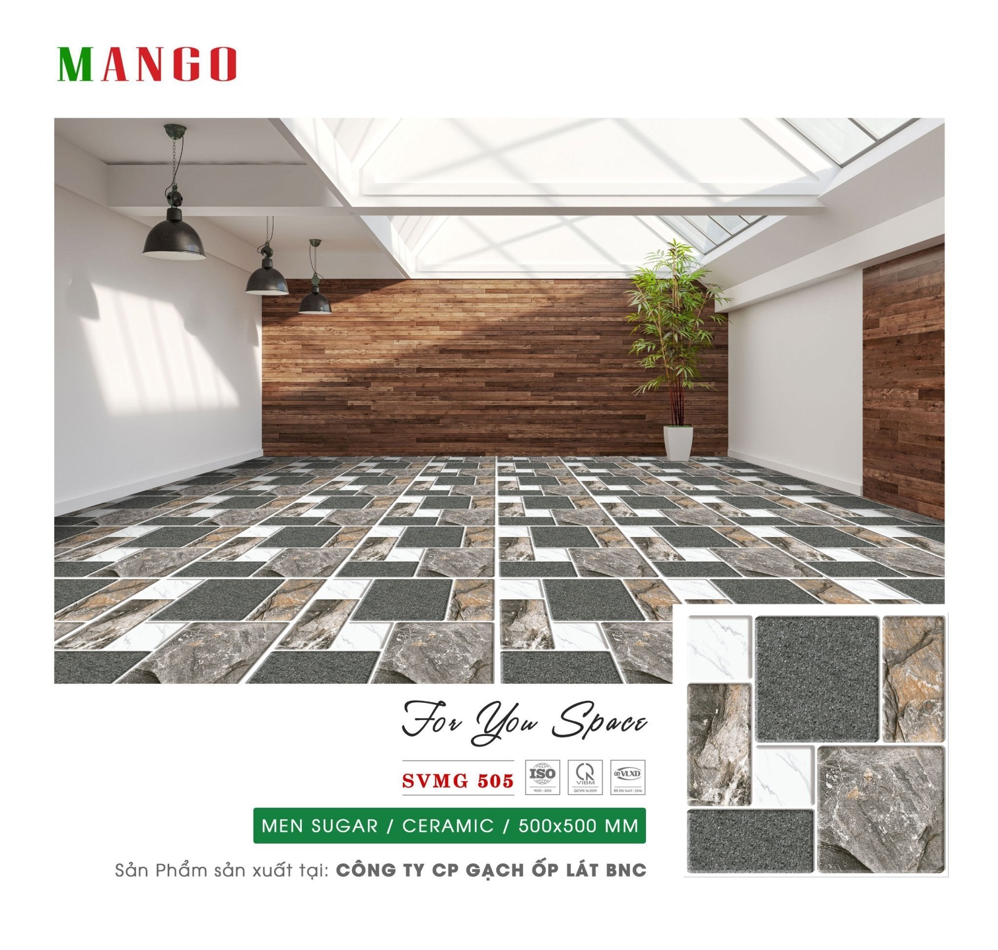 Gạch Sân Vườn MANGO - BNC 500x500
